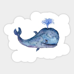 Friendly Blue Whale Sticker